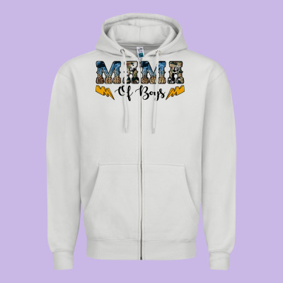 Western Mama Of Boys Zipper Hoodie Designed By Artiststas