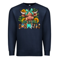 Navy just a little dramatic Premium Sweatshirt - AdoDesignShop