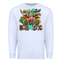 White just a little dramatic Premium Sweatshirt - AdoDesignShop