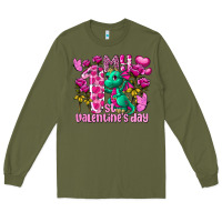 Army Green My first Valentine's Day Dragon Long Sleeve Tee - FaDigitalArtStudio