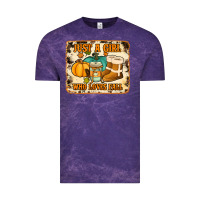 Cloud Purple just a girl who loves fall cowhide background Vintage Tee - Jasminsmagicworld