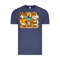 Just A Girl Who Loves Fall Cowhide Background Vintage Tee | Teevron