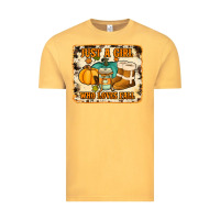 Vintage Mustard just a girl who loves fall cowhide background Vintage Tee - Jasminsmagicworld