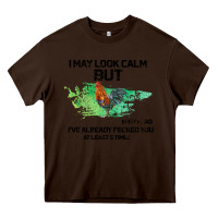 Chocolate Brown rooster Heavy Core Tee - Bettercallsaul