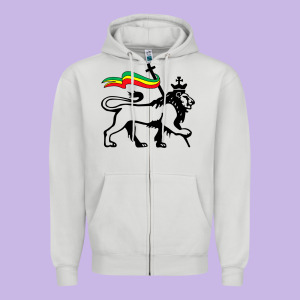 Rasta Lion Of Judah Rastafarian Reggae Lion And Christian Zipper Hoodie Designed By Longcreatives