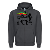 Smoke Rasta Lion of Judah Rastafarian Reggae Lion and Christian Zipper Hoodie - longCreatives