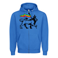 True Royal Rasta Lion of Judah Rastafarian Reggae Lion and Christian Zipper Hoodie - longCreatives