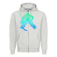 Dove Grey Ice Hockey Goalie Hockey Player Youth Men Kids Boys Zipper Hoodie - longCreatives
