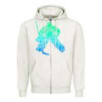 Oatmeal Heather Ice Hockey Goalie Hockey Player Youth Men Kids Boys Zipper Hoodie - longCreatives