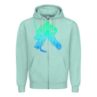 Seafoam Ice Hockey Goalie Hockey Player Youth Men Kids Boys Zipper Hoodie - longCreatives