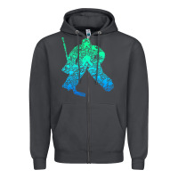 Smoke Ice Hockey Goalie Hockey Player Youth Men Kids Boys Zipper Hoodie - longCreatives