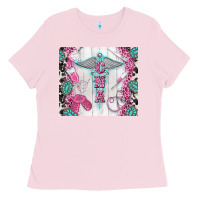 Bubblegum Pink cna tumbler tbs Ladies Tee - TumblerDesignByShophia