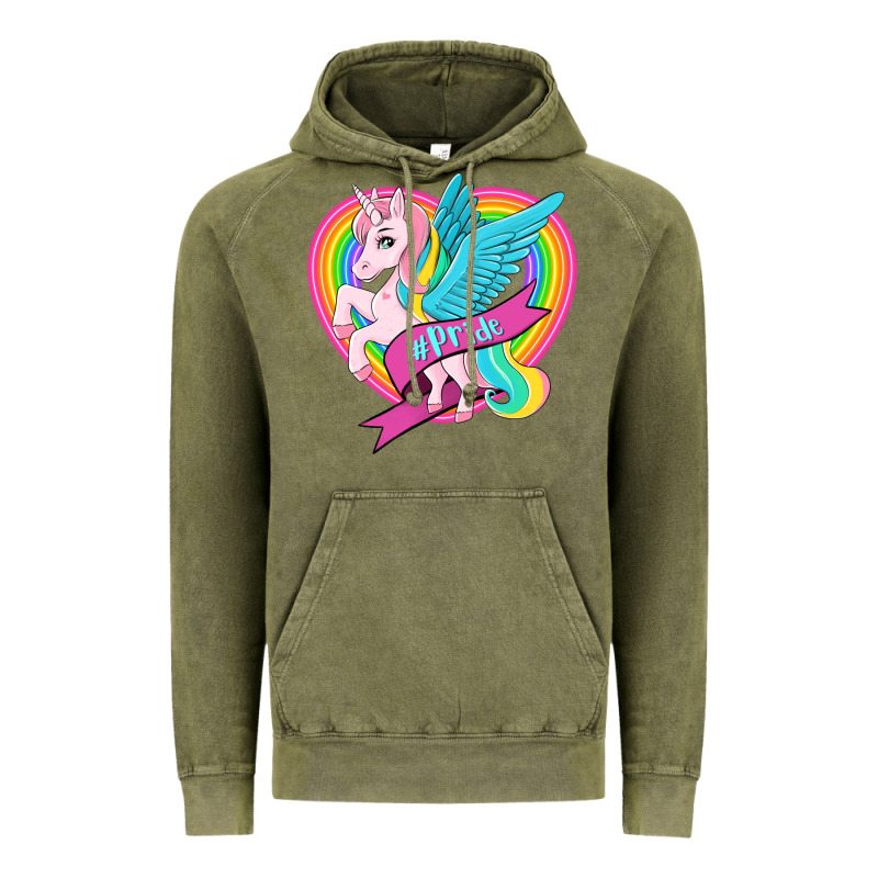 Pride Lgbtq Unicorn Vintage Hoodie by OliviaCreatesArt | Teevron