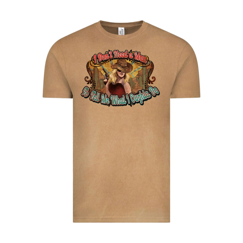 I Don't Need A Man Cowgirl Western Vintage Tee by HowdyJamesFarm | Teevron