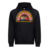 Black back to school rainbow hello kindergarten Urban Hoodie - AdoDesignShop