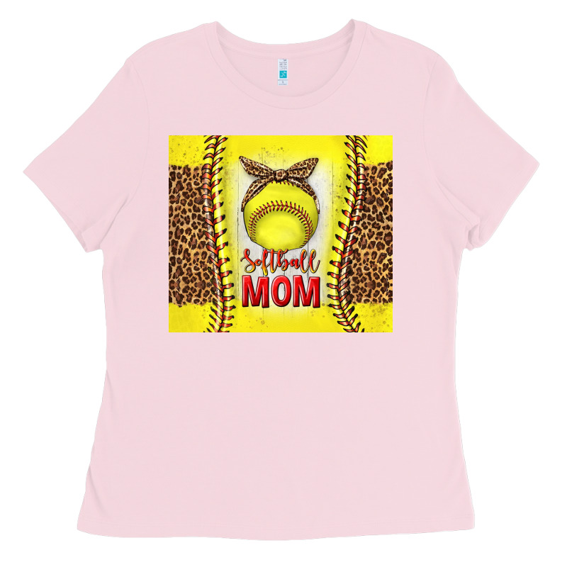Softball With Leopard Tumbler Tbs Ladies Tee by TumblerDesignByShophia | Teevron