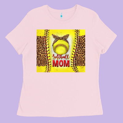 Softball With Leopard Tumbler Tbs Ladies Tee Designed By Tumblerdesignbyshophia