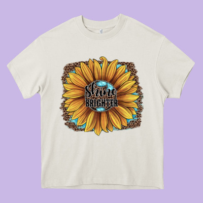 Shine Brighter Heavy Core Tee Designed By Jahusdesignshop