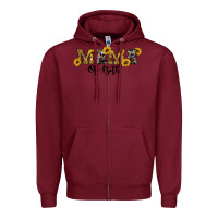 Burgundy western mama of both Zipper Hoodie - Artiststas