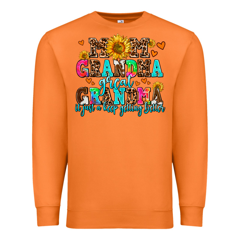 Mom Grandma Great Grandma Its Just A Keep Getting Premium Sweatshirt by AdoDesignShop | Teevron