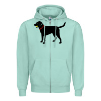 Labrador Retriever Fetch, Black Lab Play Ball Zipper Hoodie | Teevron