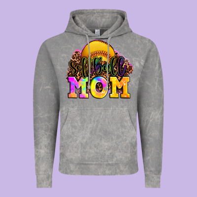 Softball Mom Vintage Hoodie Designed By Oliviacreatesart
