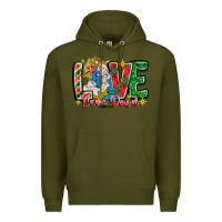 Army Green Love Came Down Premium Hoodie - CowhideDigitalArt