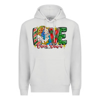 Dove Grey Love Came Down Premium Hoodie - CowhideDigitalArt