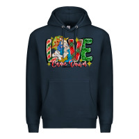 Navy Love Came Down Premium Hoodie - CowhideDigitalArt