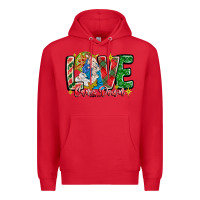 Red Love Came Down Premium Hoodie - CowhideDigitalArt