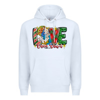 White Love Came Down Premium Hoodie - CowhideDigitalArt