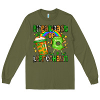 Army Green St. Patrick's Breakfast of leprechaun Long Sleeve Tee - OliviaCreatesArt