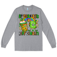 Heather Grey St. Patrick's Breakfast of leprechaun Long Sleeve Tee - OliviaCreatesArt