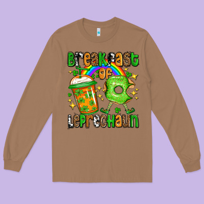 St. Patrick's Breakfast Of Leprechaun Long Sleeve Tee Designed By Oliviacreatesart