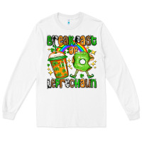 White St. Patrick's Breakfast of leprechaun Long Sleeve Tee - OliviaCreatesArt