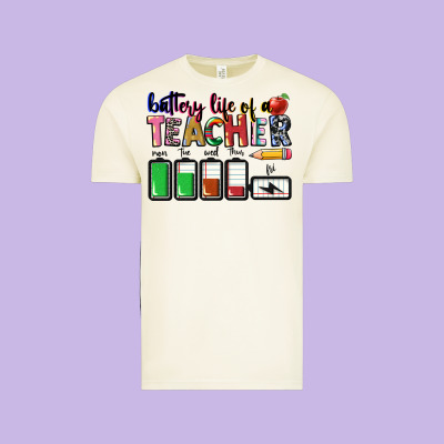Battery Life Of Teacher Vintage Tee Designed By Cowgirlartshop