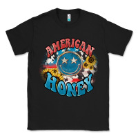 Black American honey smiley Classic Tee - HowdyJamesFarm