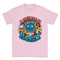 Bubblegum Pink American honey smiley Classic Tee - HowdyJamesFarm