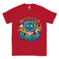 Red American honey smiley Classic Tee - HowdyJamesFarm