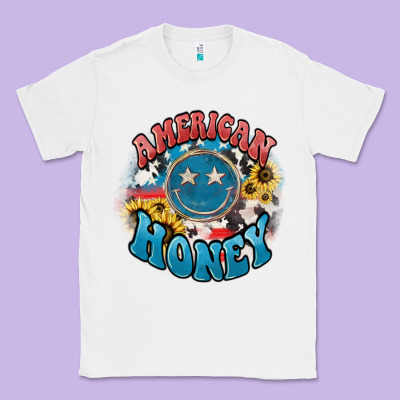 American Honey Smiley Classic Tee Designed By Howdyjamesfarm