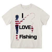 Cream I love fishing Heavy Core Tee - Bettercallsaul