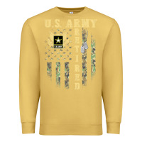 Antique Gold US ARMY Retired  Distressed American Flag Patriotic Premium Sweatshirt - longCreatives