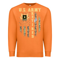 Carrot US ARMY Retired  Distressed American Flag Patriotic Premium Sweatshirt - longCreatives