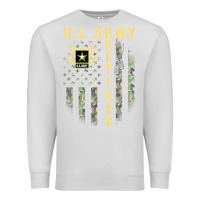 Dove Grey US ARMY Retired  Distressed American Flag Patriotic Premium Sweatshirt - longCreatives