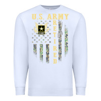 White US ARMY Retired  Distressed American Flag Patriotic Premium Sweatshirt - longCreatives