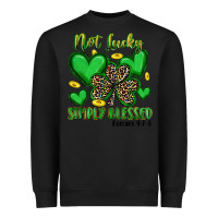 Black not lucky simply blessed Heavyweight Sweatshirt - Artiststas