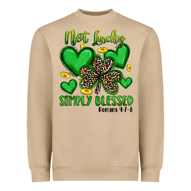 Not Lucky Simply Blessed Heavyweight Sweatshirt by Artiststas | Teevron