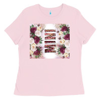 Bubblegum Pink mother’s day mini flowers tumbler tbs Ladies Tee - TumblerDesignByShophia