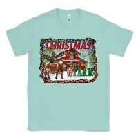 Seafoam Christmas On The Farm Classic Tee - RanaPortraitStore