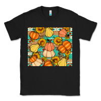 Black pumpkin sunflowers leaves Classic Tee - Artiststas
